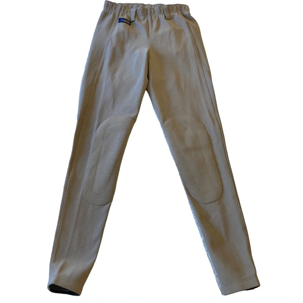 Girls Small Irideon Riding Breeches pants textured pull on leggings tights NWT S